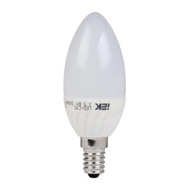 Лампа светодиодная C37 свеча 5 Вт 400 Лм 230 В 3000 К E14 IEK 