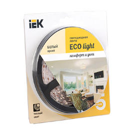 Лента LED 5м  блистер LSR-3528WW120-9.6-IP20-12V IEK-eco