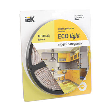 Лента LED 5м  блистер LSR-3528Y60-4.8-IP65-12V IEK-eco 