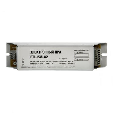 ЭПРА для люминесцентных ламп ETL-236-А2 2х36Вт Т8/G13  