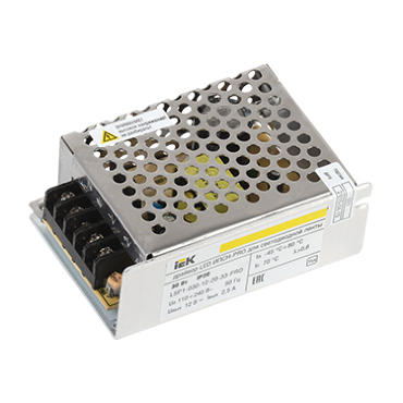 Драйвер LED ИПСН-PRO 30Вт 12 В блок - клеммы  IP20 IEK 